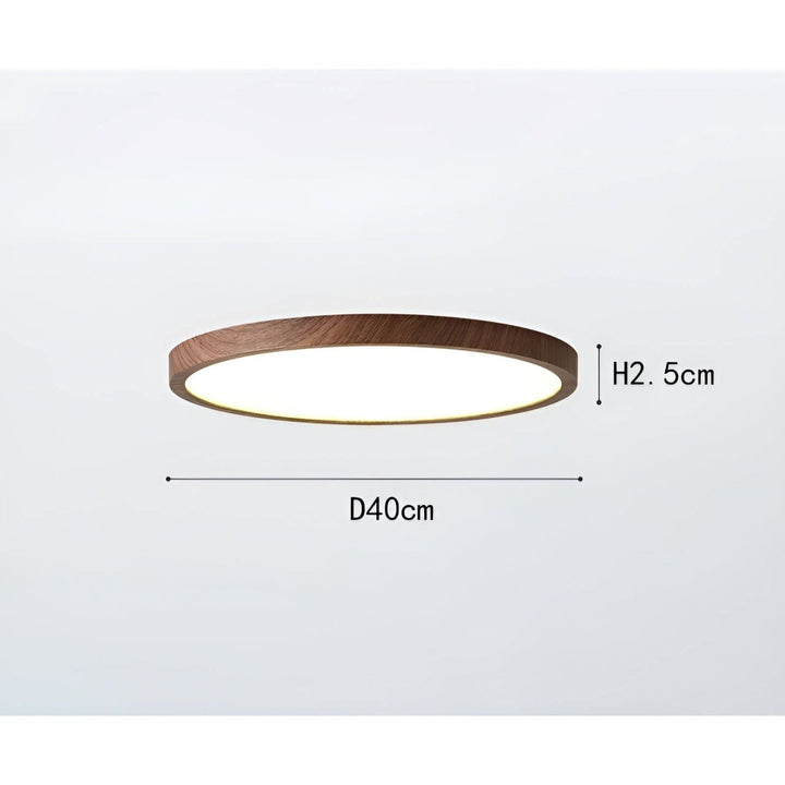 GrainGlow Light - Modern Ultra-Thin Wood Ceiling Light | Stornfield