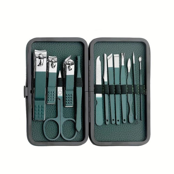 Stornfield | Stainless Steel Grooming Set | 7, 13, or 24-Piece Kits for Manicures & Pedicures at Home or Travel
