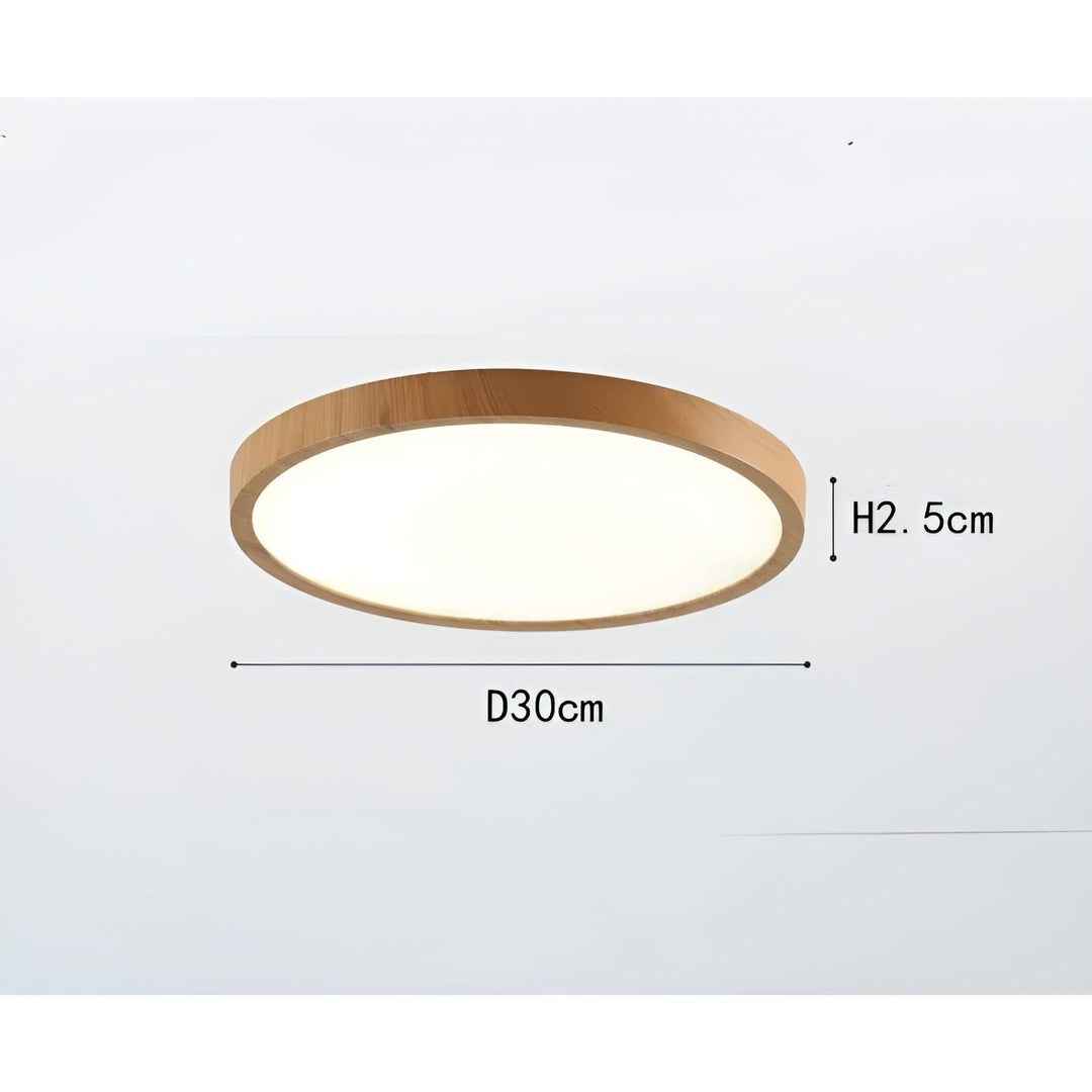 GrainGlow Light - Modern Ultra-Thin Wood Ceiling Light | Stornfield