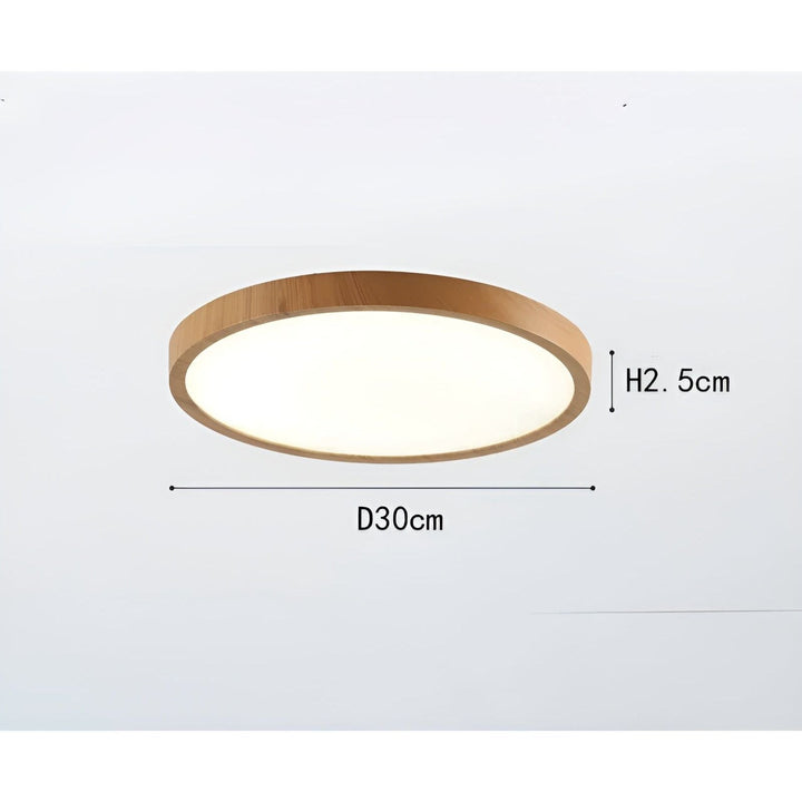 GrainGlow Light - Modern Ultra-Thin Wood Ceiling Light | Stornfield