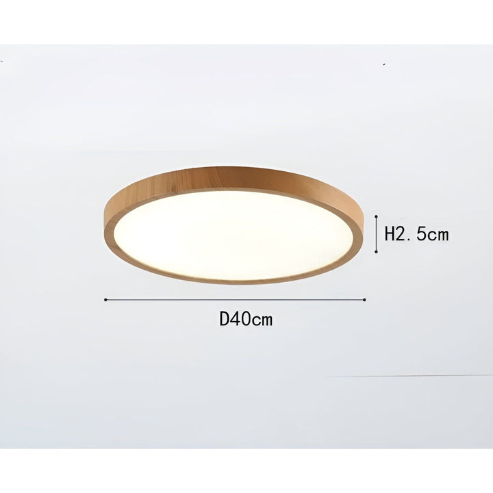 GrainGlow Light - Modern Ultra-Thin Wood Ceiling Light | Stornfield