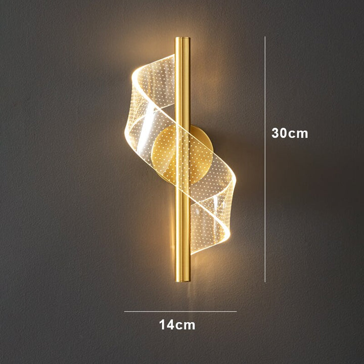 Stornfield | Luxury Glass Wall Light with Candle Holder