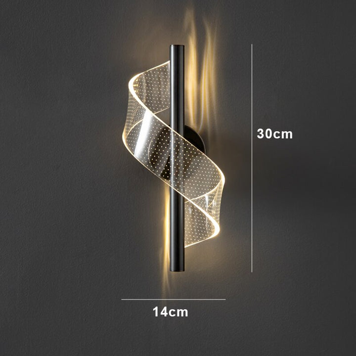 Stornfield | Luxury Glass Wall Light with Candle Holder
