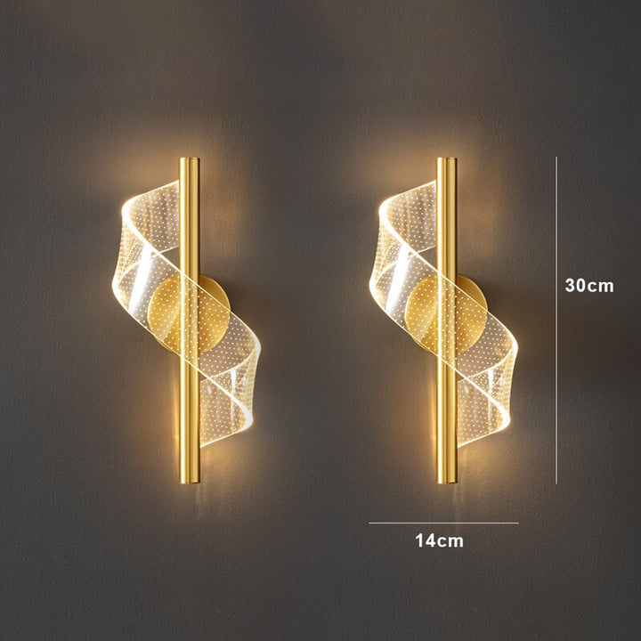 Stornfield | Luxury Glass Wall Light with Candle Holder
