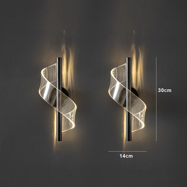 Stornfield | Luxury Glass Wall Light with Candle Holder