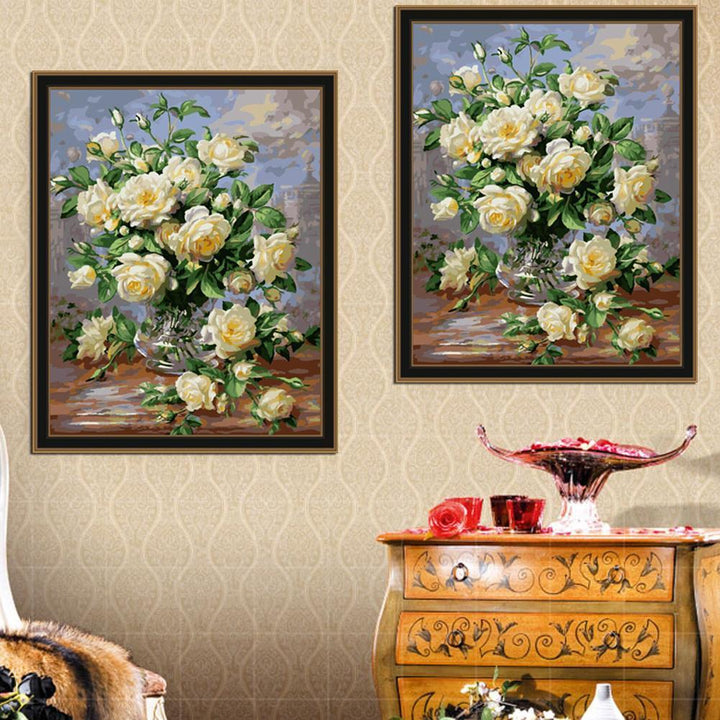 Vase of Roses - Van-Go Paint-By-Number Kit | Stornfield