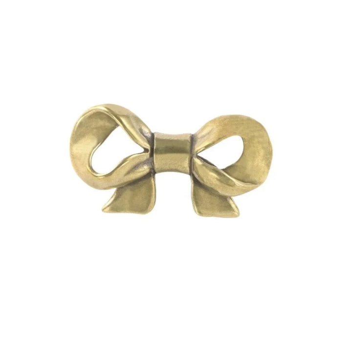 Vintage Bow Tie Shaped Single Hole Retro Brass Drawer Knobs | Stornfield