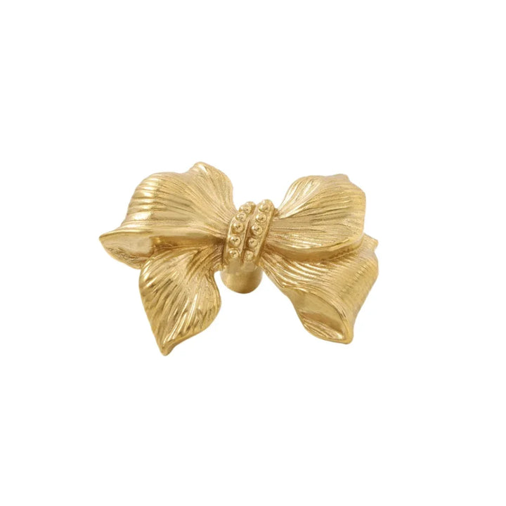 Vintage Bow Tie Shaped Single Hole Retro Brass Drawer Knobs | Stornfield