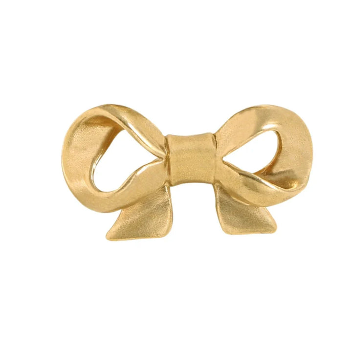 Vintage Bow Tie Shaped Single Hole Retro Brass Drawer Knobs | Stornfield