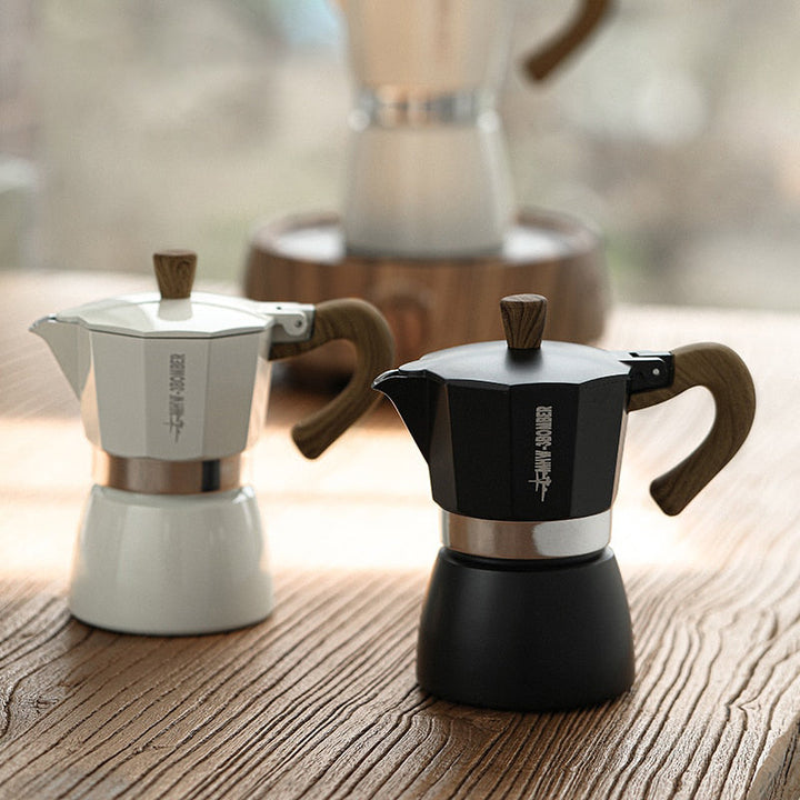 Vintage Wooden Handle Espresso Maker Moka Pot Brewing Tools | Stornfield