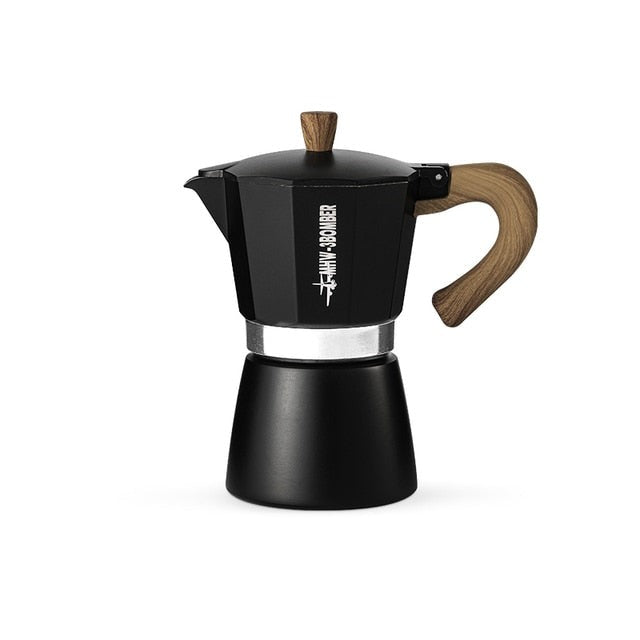 Vintage Wooden Handle Espresso Maker Moka Pot Brewing Tools | Stornfield