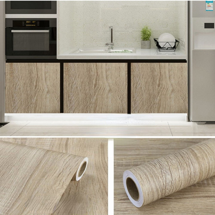 Vinyl Wood Grain Stickers Wardrobe Cabinet Table Furniture Renovation | Stornfield