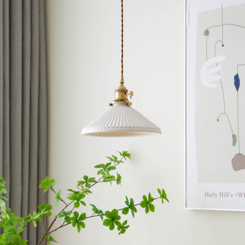 White Ceramic Pendant Lamp | Stornfield