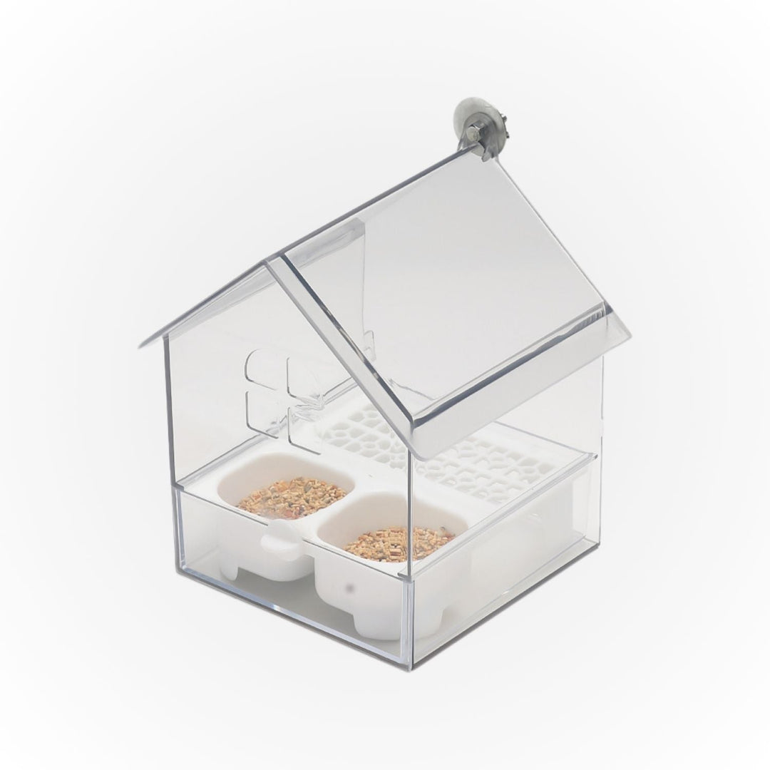 External Bird Feeder and Bathhouse – Space-saving Anti-Spill Feeding Solution | Stornfield