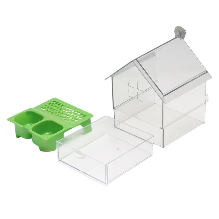 External Bird Feeder and Bathhouse – Space-saving Anti-Spill Feeding Solution | Stornfield