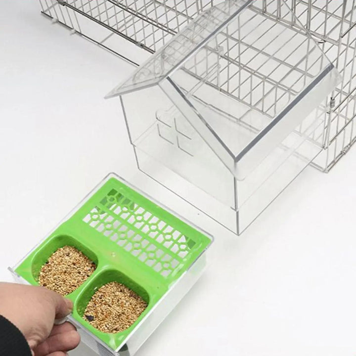 External Bird Feeder and Bathhouse – Space-saving Anti-Spill Feeding Solution | Stornfield