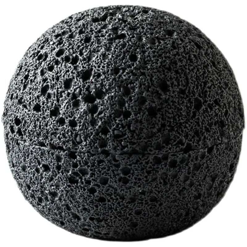 Quirky Black Volcanic Stone Bowl - Elegant Porcelain Centerpiece | Stornfield