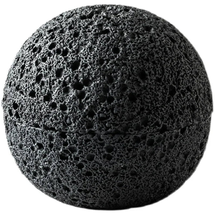 Quirky Black Volcanic Stone Bowl - Elegant Porcelain Centerpiece | Stornfield