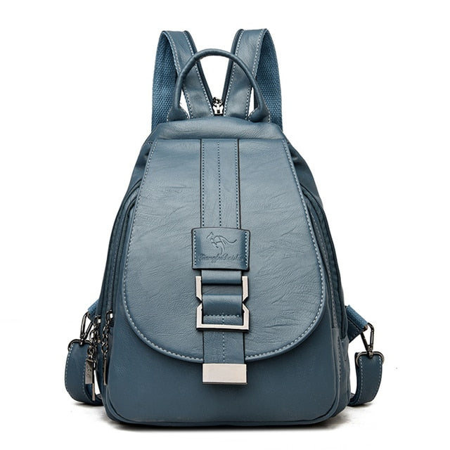 Premium Water-Resistant Leather Backpack for Women | Stornfield