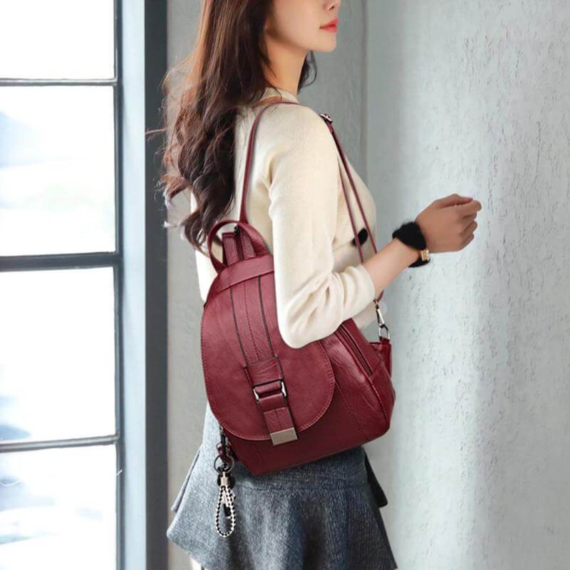 Premium Water-Resistant Leather Backpack for Women | Stornfield