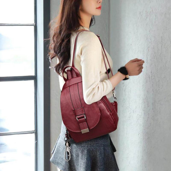 Premium Water-Resistant Leather Backpack for Women | Stornfield
