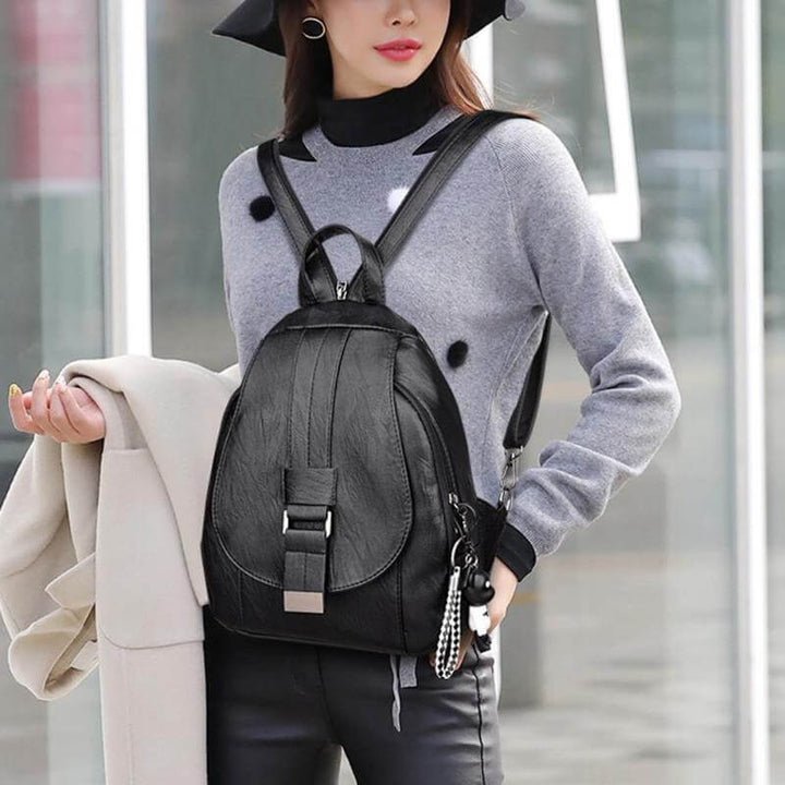 Premium Water-Resistant Leather Backpack for Women | Stornfield