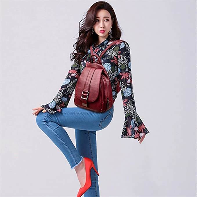 Premium Water-Resistant Leather Backpack for Women | Stornfield