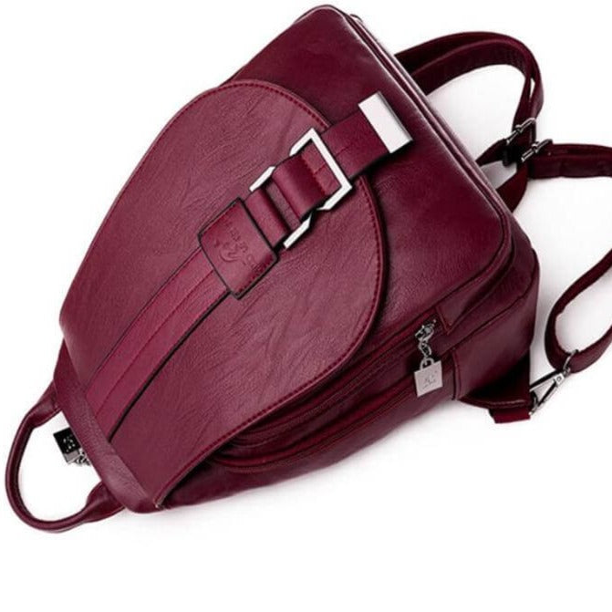 Premium Water-Resistant Leather Backpack for Women | Stornfield