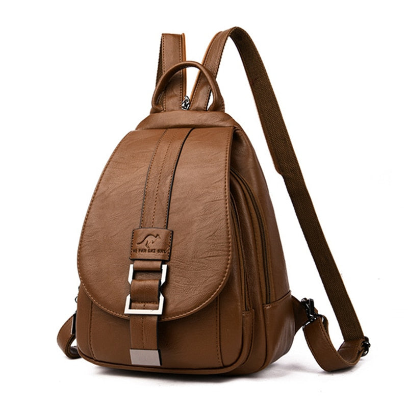 Premium Water-Resistant Leather Backpack for Women | Stornfield