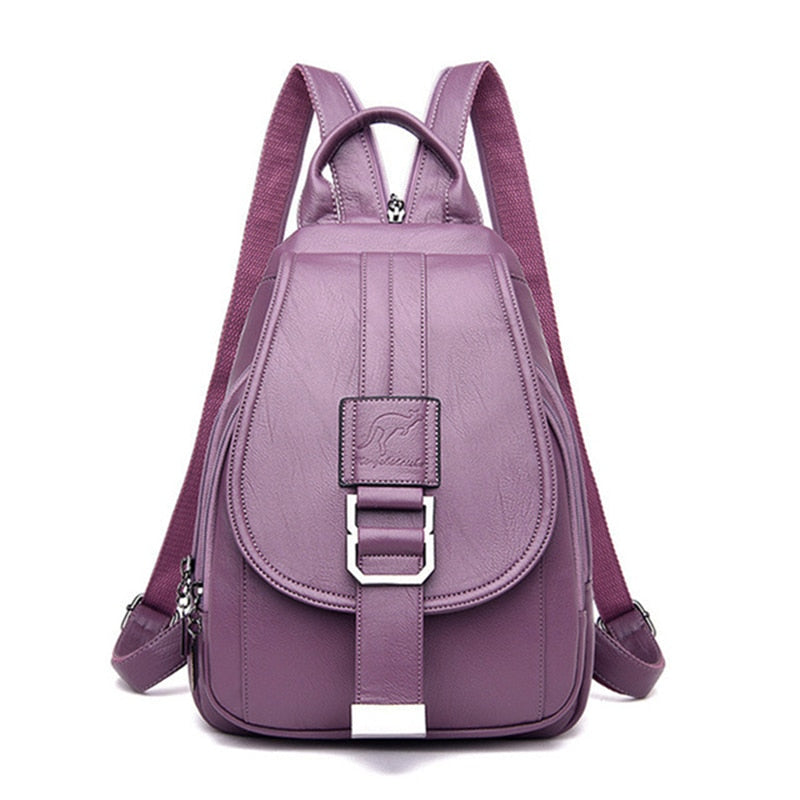 Premium Water-Resistant Leather Backpack for Women | Stornfield