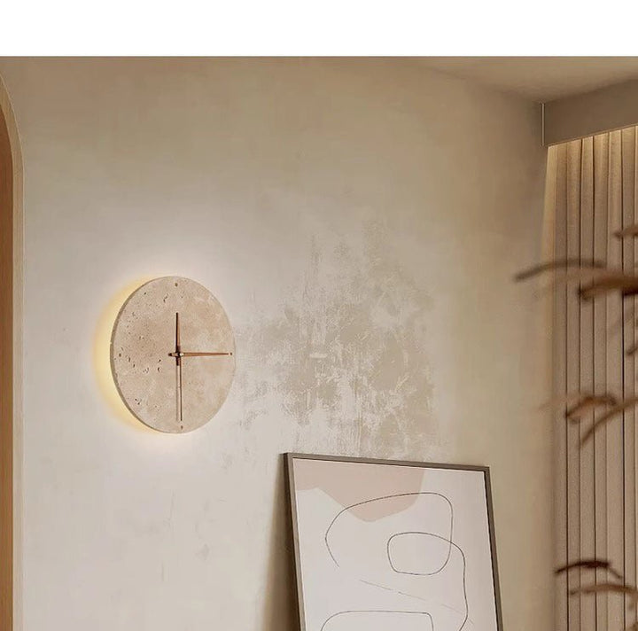 Stornfield | Awaken Your Space with the Travertine Wabi-Sabi Wall Clock