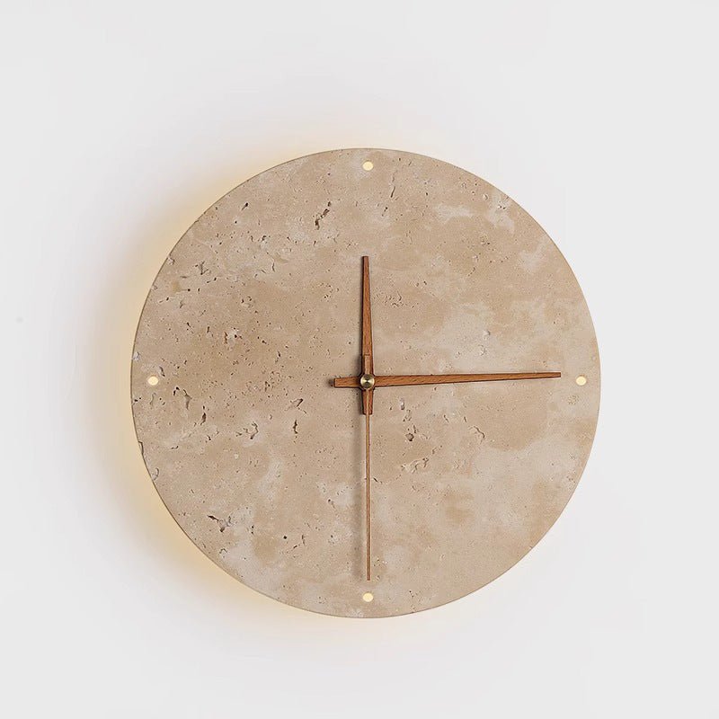 Stornfield | Awaken Your Space with the Travertine Wabi-Sabi Wall Clock