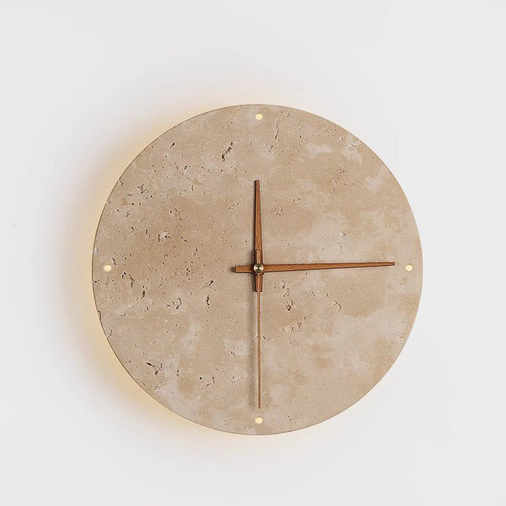 Stornfield | Awaken Your Space with the Travertine Wabi-Sabi Wall Clock