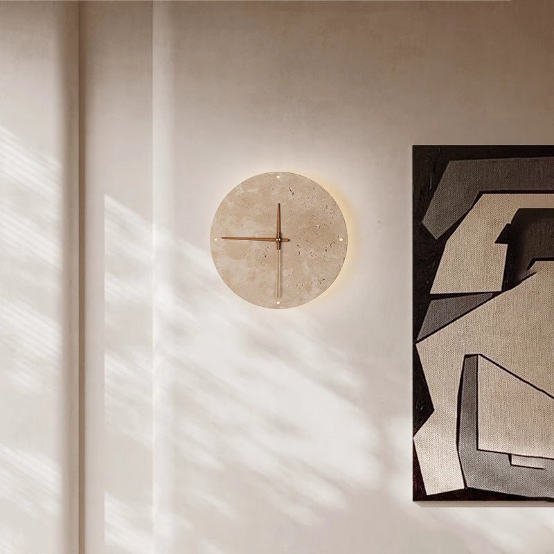 Stornfield | Awaken Your Space with the Travertine Wabi-Sabi Wall Clock