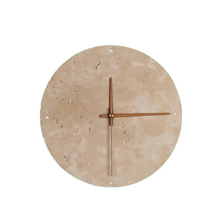 Stornfield | Awaken Your Space with the Travertine Wabi-Sabi Wall Clock