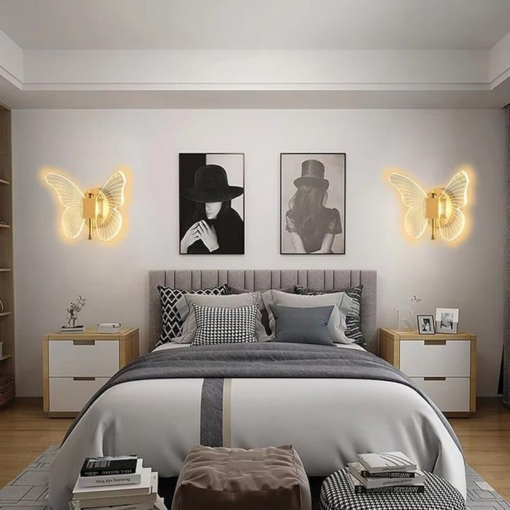 Stornfield | FloraVyne LED Wall Sconce – Butterfly Design Lamp with 3 Lighting Modes, Energy-Efficient and Stylish
