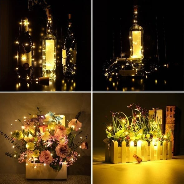 Led Bottle Light Cork Night Light DIY Decor | Stornfield