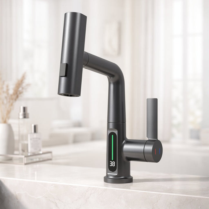 Pull-out kitchen faucet with LED & 5 spray modes | Stornfield