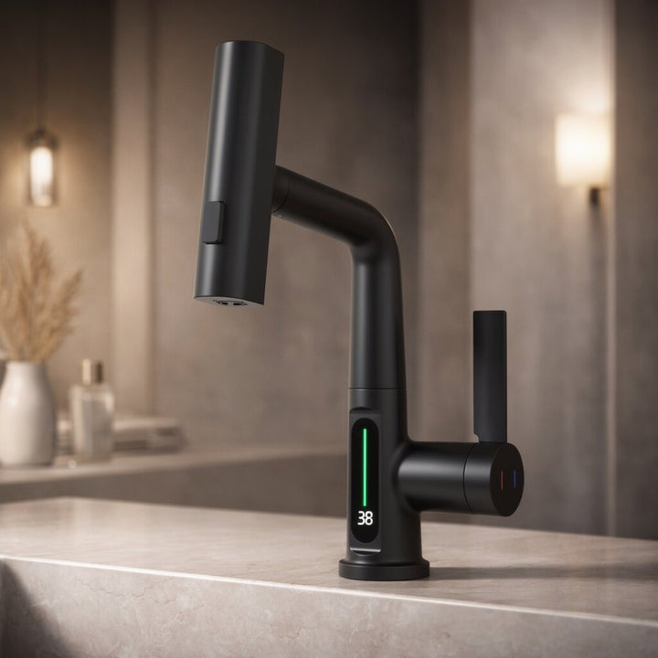 Pull-out kitchen faucet with LED & 5 spray modes | Stornfield