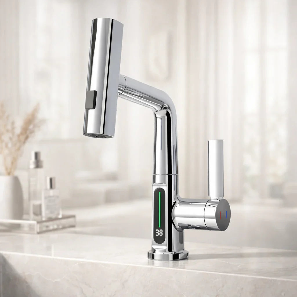 Pull-out kitchen faucet with LED & 5 spray modes | Stornfield