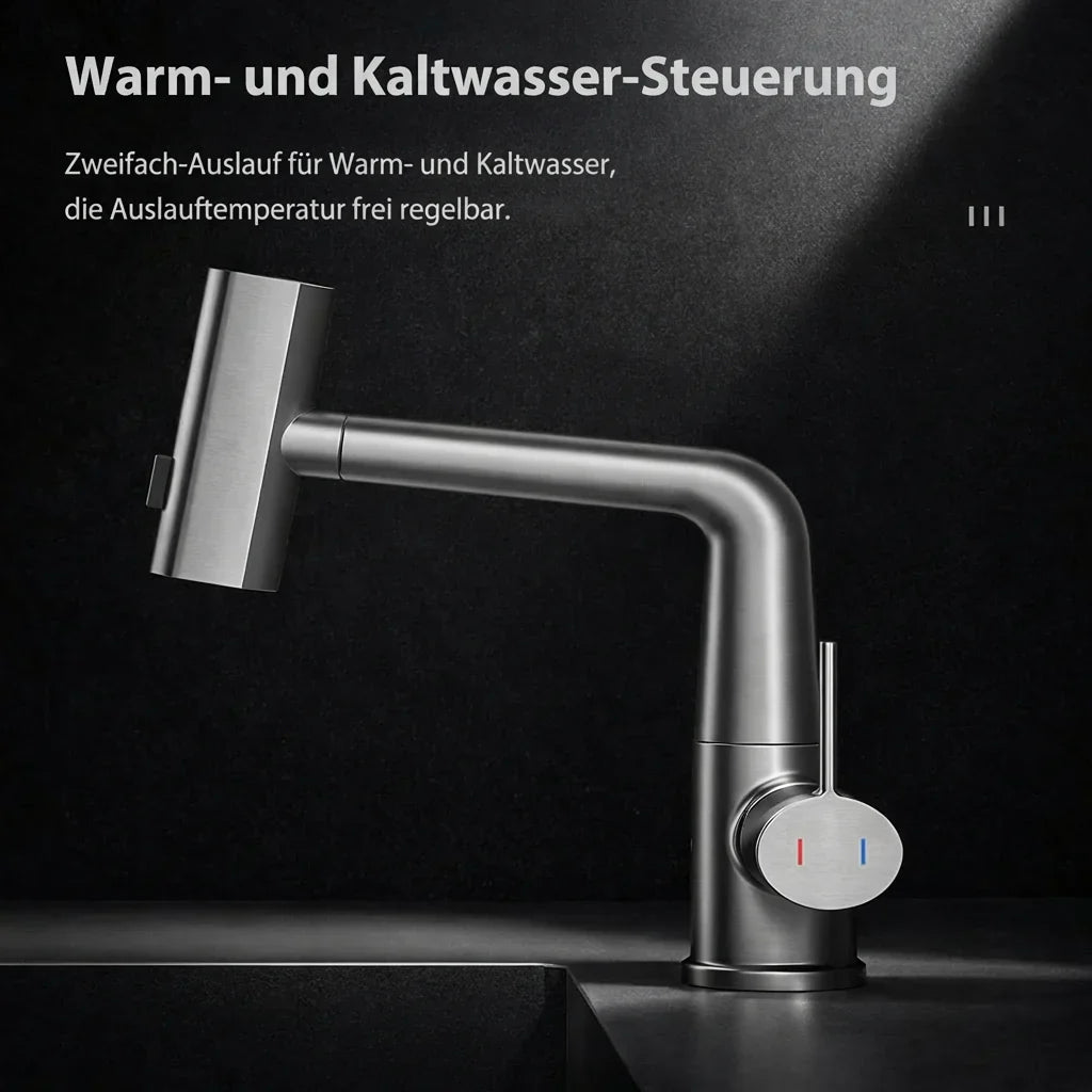 Pull-out kitchen faucet with LED & 5 spray modes | Stornfield