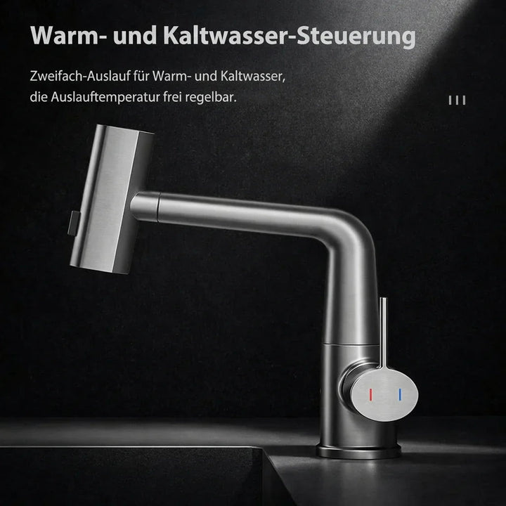 Pull-out kitchen faucet with LED & 5 spray modes | Stornfield