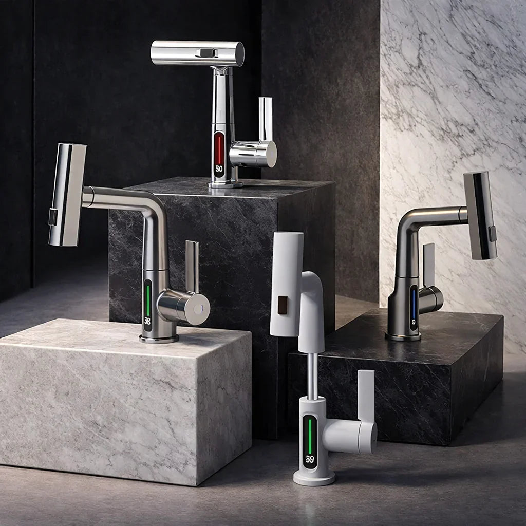 Pull-out kitchen faucet with LED & 5 spray modes | Stornfield