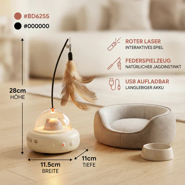 Smartest cat toy with LED laser & feather Stornfield
