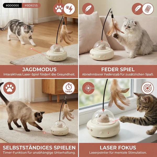 Smartest cat toy with LED laser & feather Stornfield