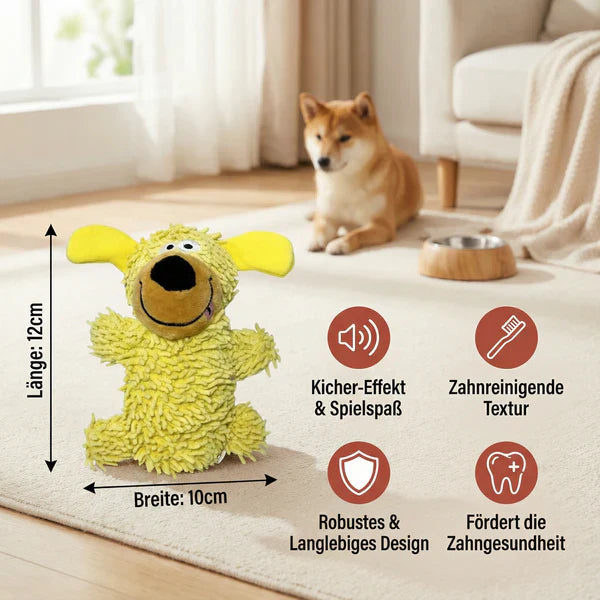 Stornfield plush dog toy with squeaker