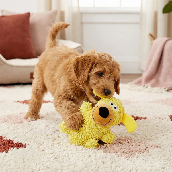 Stornfield plush dog toy with squeaker