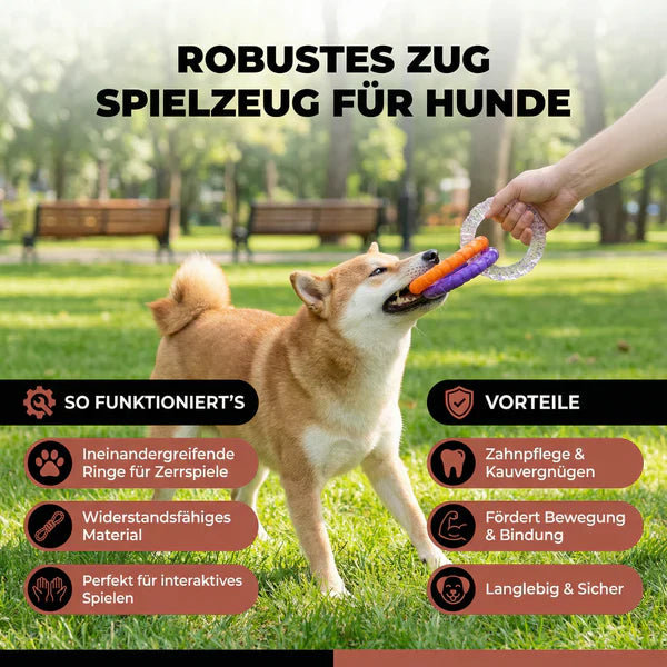 3 Ring Chew Toy for Dogs robust and tooth-friendly Stornfield