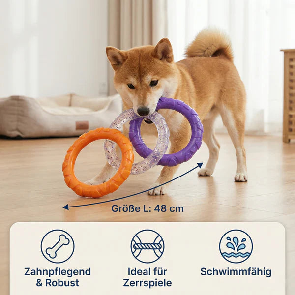 3 Ring Chew Toy for Dogs robust and tooth-friendly Stornfield