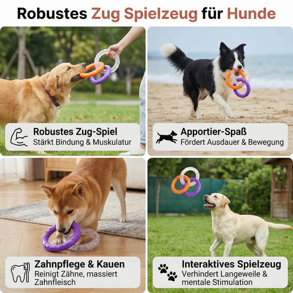 3 Ring Chew Toy for Dogs robust and tooth-friendly Stornfield